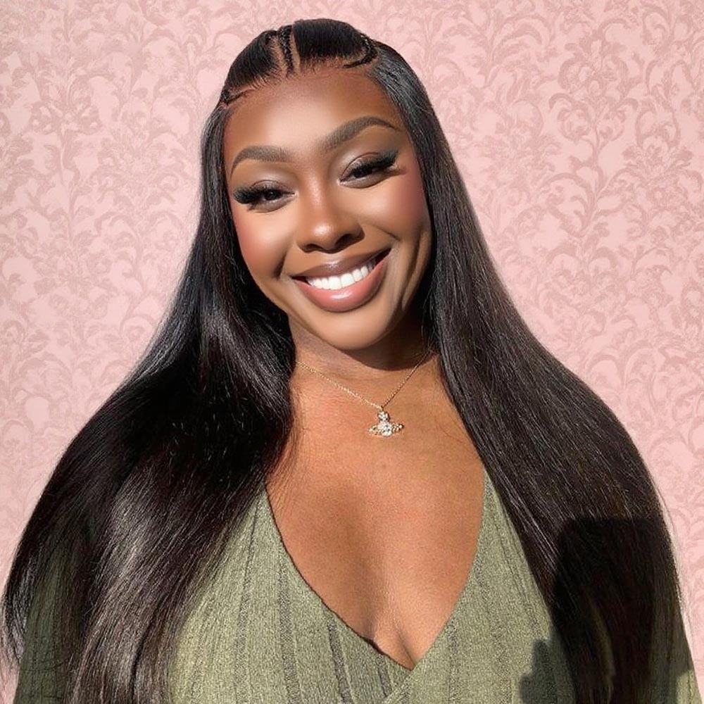 LUXUVIP Upgrade 13x4 Pre-Everything Wig: Pre-Cut HD Lace, Pre-Plucked Hairline, Pre-Bleached Knots, Pre-Braided! Real Ear To Ear Lace Size, No Effort To Cut The Lace, Knotless Finish For An Ultra-Natural Look.