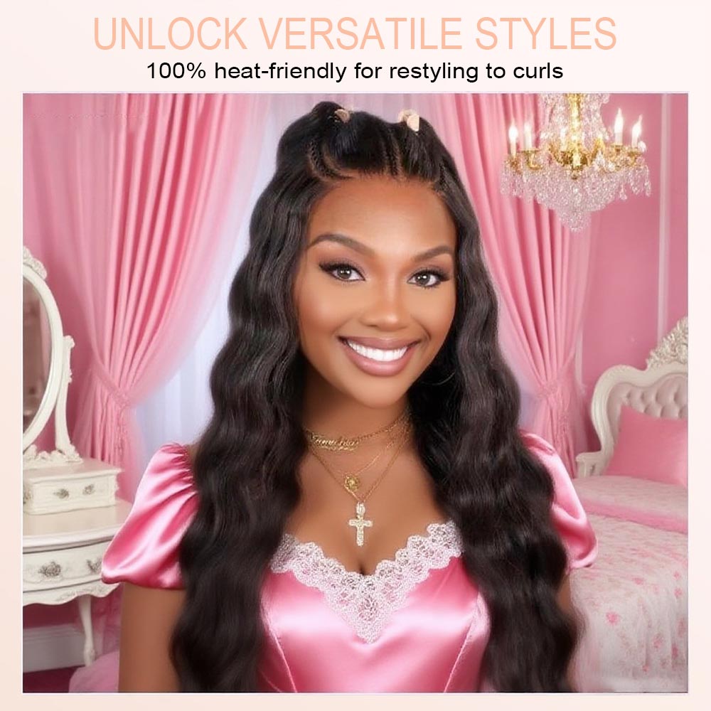 LUXUVIP Upgrade 13x4 Pre-Everything Wig: Pre-Cut HD Lace, Pre-Plucked Hairline, Pre-Bleached Knots, Pre-Braided! Real Ear To Ear Lace Size, No Effort To Cut The Lace, Knotless Finish For An Ultra-Natural Look.