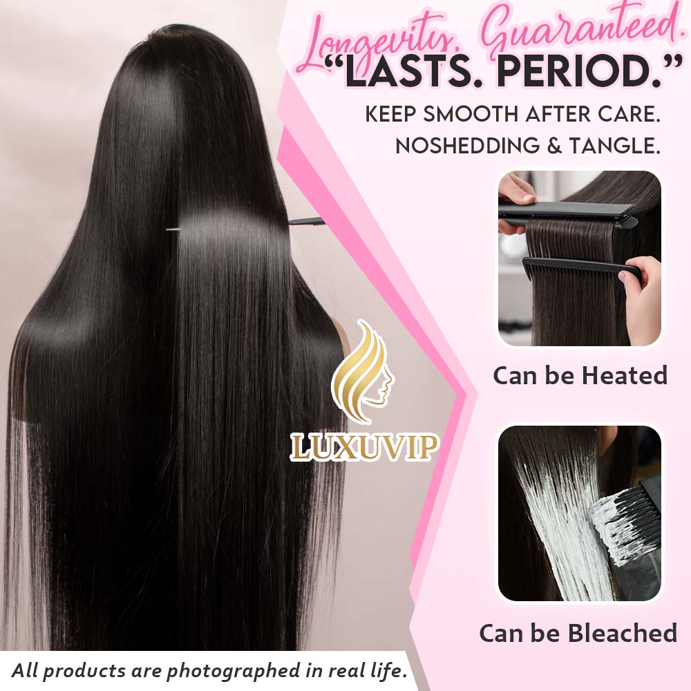 Black Bone Straight Wig Glueless 13*4 Lace Frontal Pre-Cut Lace Wig