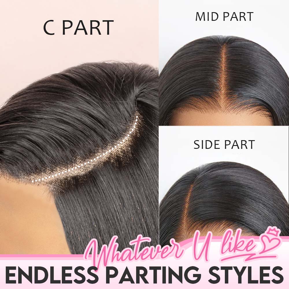 Black Bone Straight Wig Glueless 13*4 Lace Frontal Pre-Cut Lace Wig