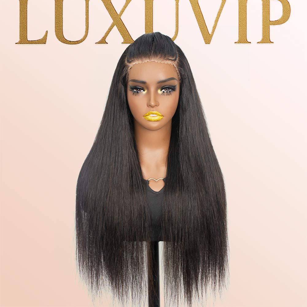LUXUVIP Upgrade 13x4 Pre-Everything Wig: Pre-Cut HD Lace, Pre-Plucked Hairline, Pre-Bleached Knots, Pre-Braided! Real Ear To Ear Lace Size, No Effort To Cut The Lace, Knotless Finish For An Ultra-Natural Look.