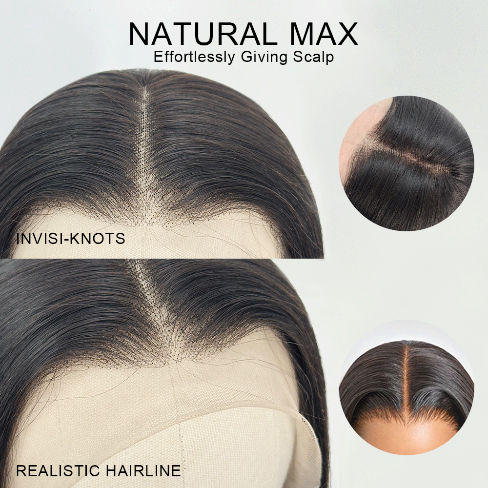 Black Bone Straight Wig Glueless 13*4 Lace Frontal Pre-Cut Lace Wig